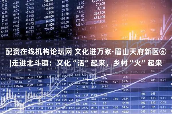 配资在线机构论坛网 文化进万家·眉山天府新区⑥|走进北斗镇：文化“活”起来，乡村“火”起来